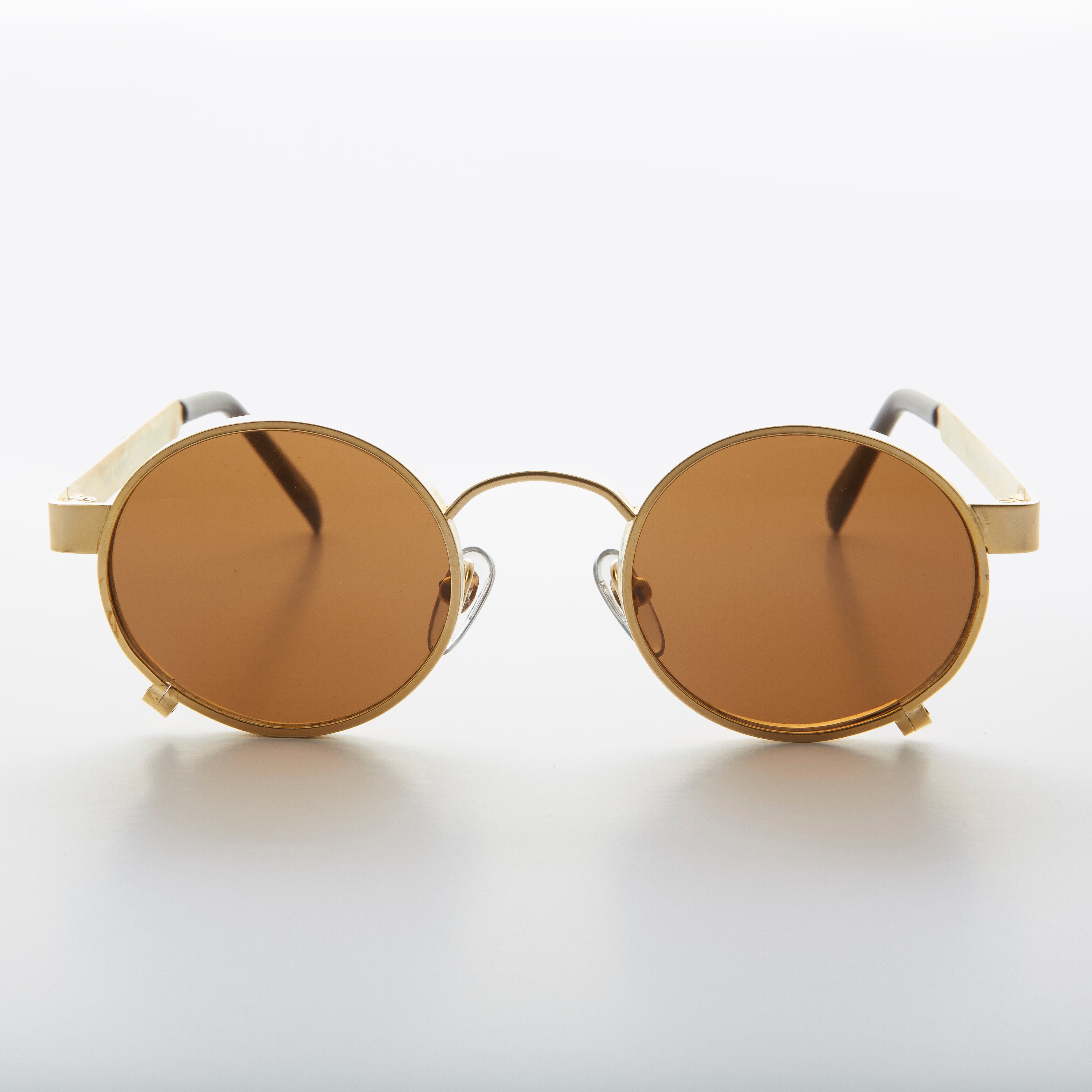 Round Steampunk Vintage Thick Rim Sunglass