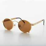 Load image into Gallery viewer, Round Steampunk Vintage Thick Rim Sunglass
