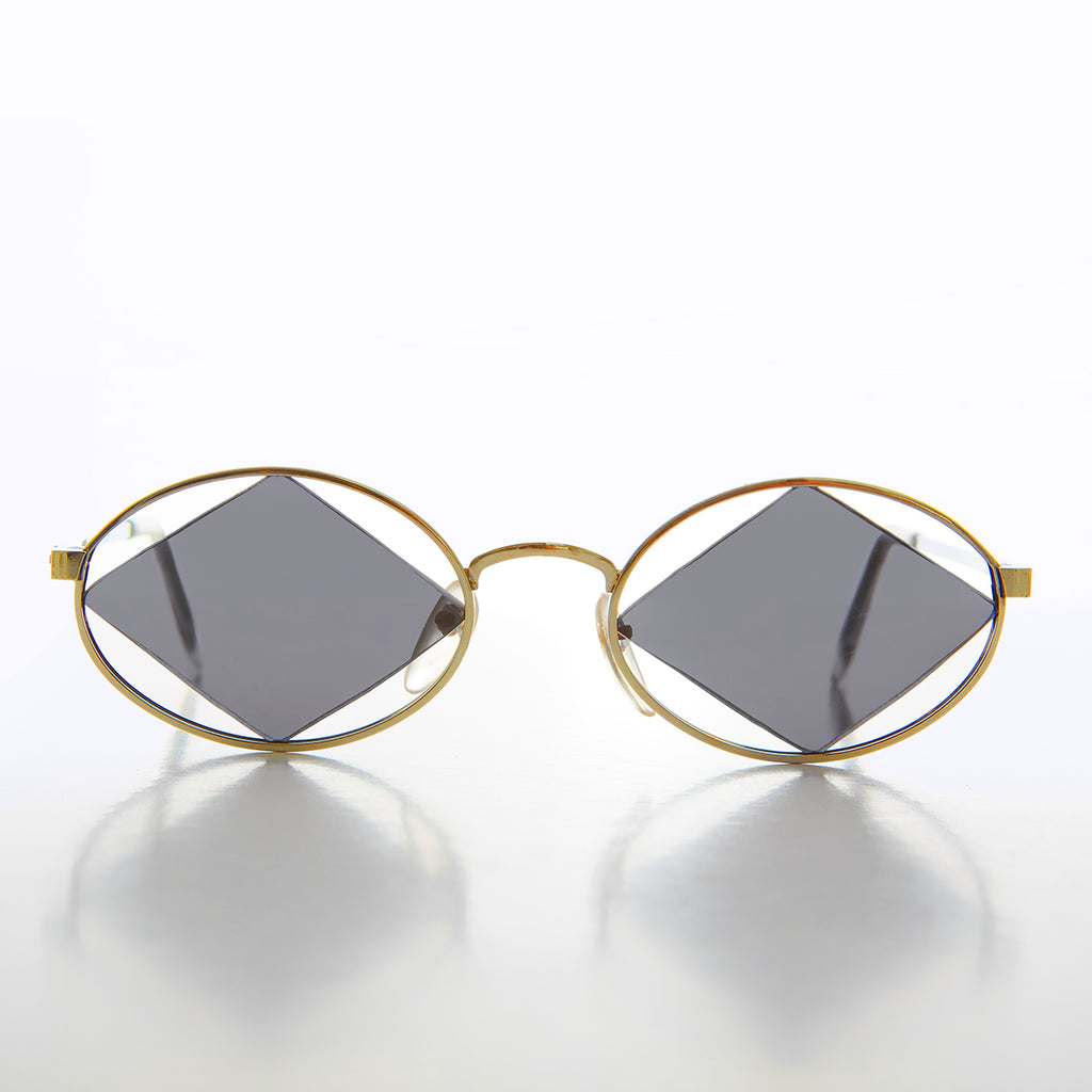 Geometric Floating Diamond Vintage 90s Sunglass