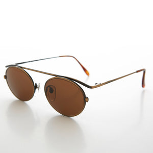 Steampunk 90s Metal Aviator Vintage Sunglass - Raven
