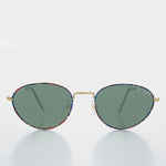 Load image into Gallery viewer, Oval Gold Vintage Sunglasses
