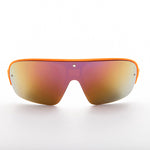 Load image into Gallery viewer, Mirror Wraparound Lens 80s Futuristic Sunglasses 
