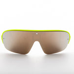 Load image into Gallery viewer, Mirror Wraparound Lens 80s Futuristic Sunglasses 
