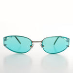 Load image into Gallery viewer, Oval Y2k Wrap Around Sunglasses
