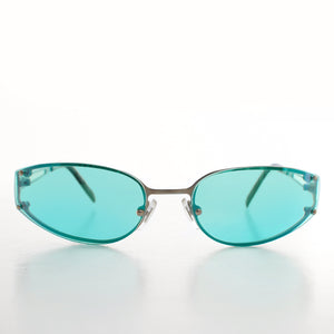 Oval Y2k Wrap Around Sunglasses - Rickey – Sunglass Museum