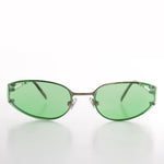 Load image into Gallery viewer, Oval Y2k Wrap Around Sunglasses
