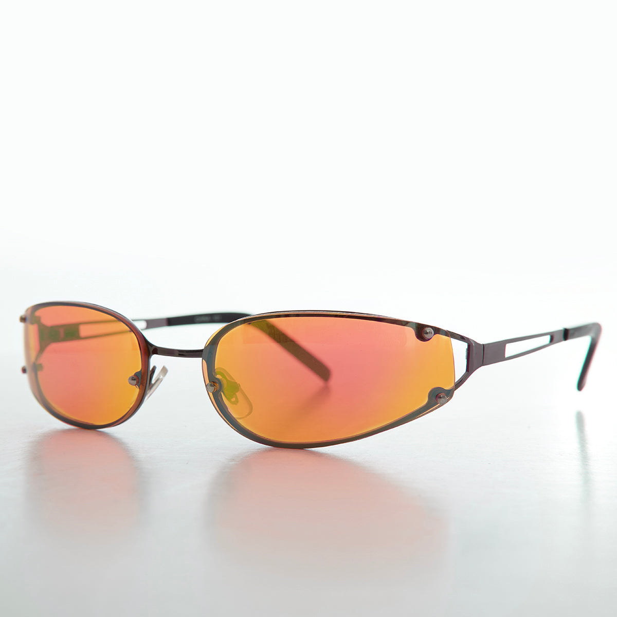 Oval Y2k Wrap Around Sunglasses - Rickey – Sunglass Museum