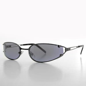 Oval Y2k Wrap Around Sunglasses - Rickey – Sunglass Museum display picture 1