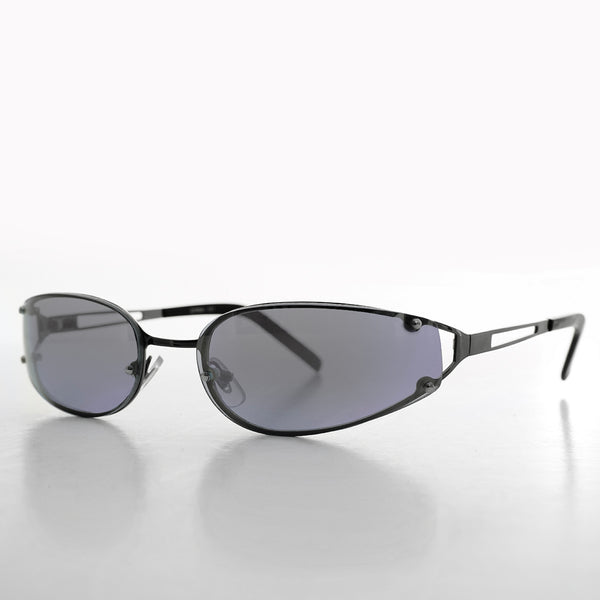 Trendy Y2K Wrap Sunglasses - Oval Metal Retro Style UV400 Amazon.com: Appassal Retro Y2K Wrap Around UV400 Oval  main image 3