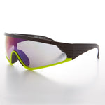 Load image into Gallery viewer, Mirror Lens Sports Wrap Vintage Sunglass
