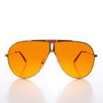 Load image into Gallery viewer, Gold Frame Aviator with Orange Lenses 
