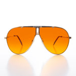 Load image into Gallery viewer, Gold Frame Aviator with Orange Lenses 
