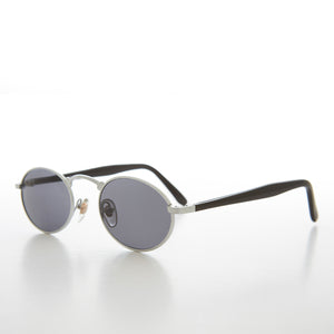 Small Oval Metal Vintage Sunglasses - Robin