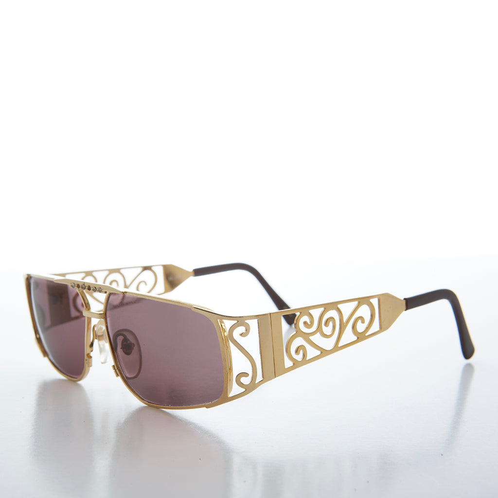 90s Bling Gold Hip Hop Rap Sunglasses 