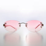 Load image into Gallery viewer, pink Lens Sunglass with Rhinestones
