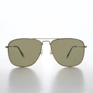 Square 58mm Metal Aviator Sunglasses