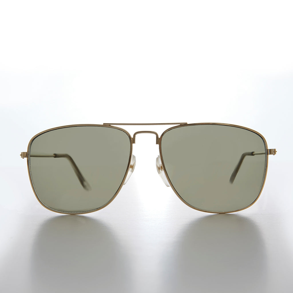 Square 58mm Metal Aviator Sunglasses