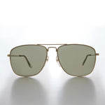 Load image into Gallery viewer, Square 58mm Metal Aviator Sunglass with Green Lens 
