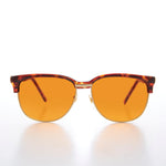 Load image into Gallery viewer, Amber Lens Half Frame Square Vintage Deadstock Sunglass 

