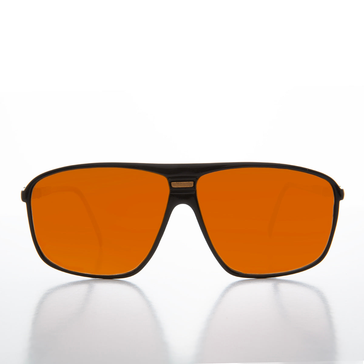 orange lens 80s aviator