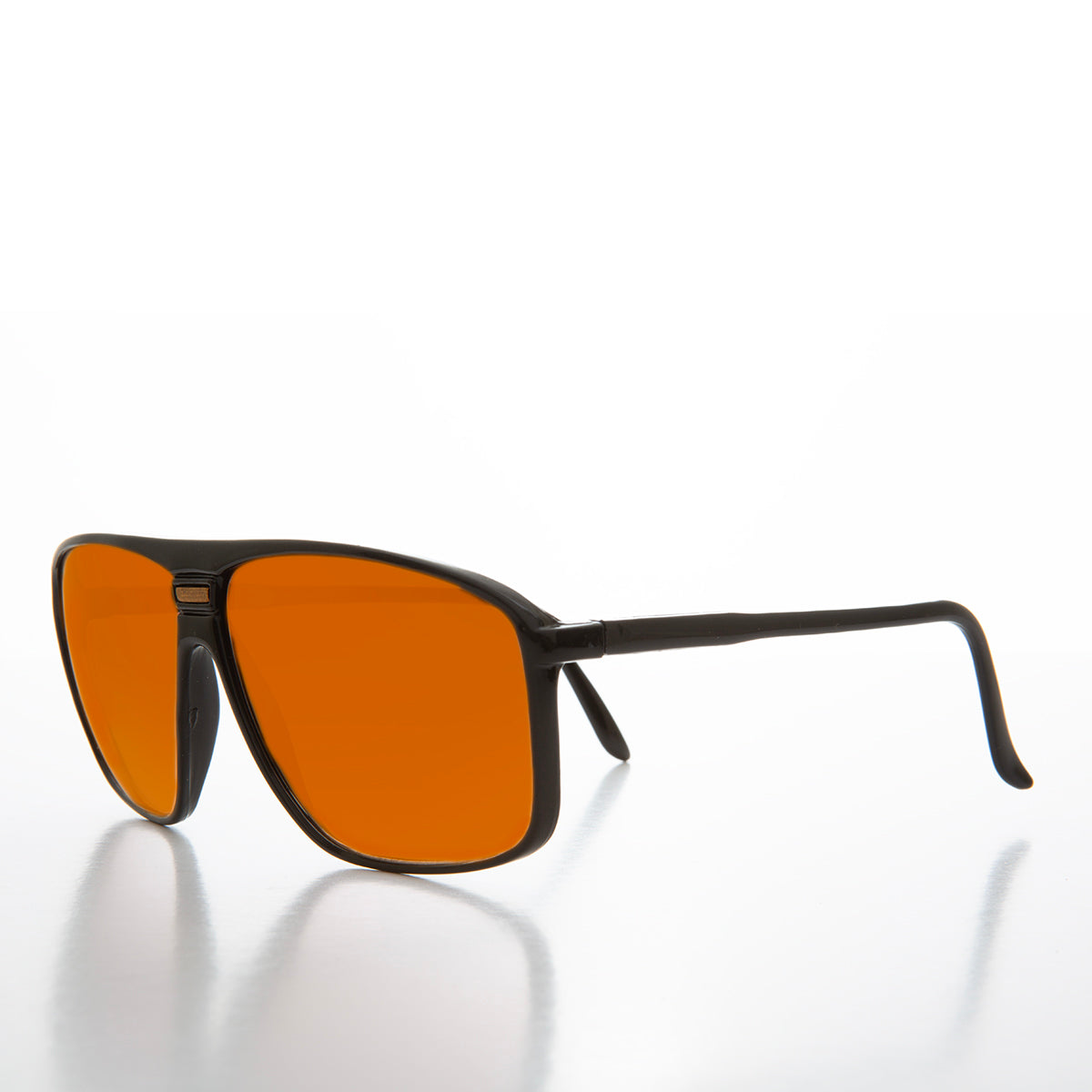 orange lens 80s aviator