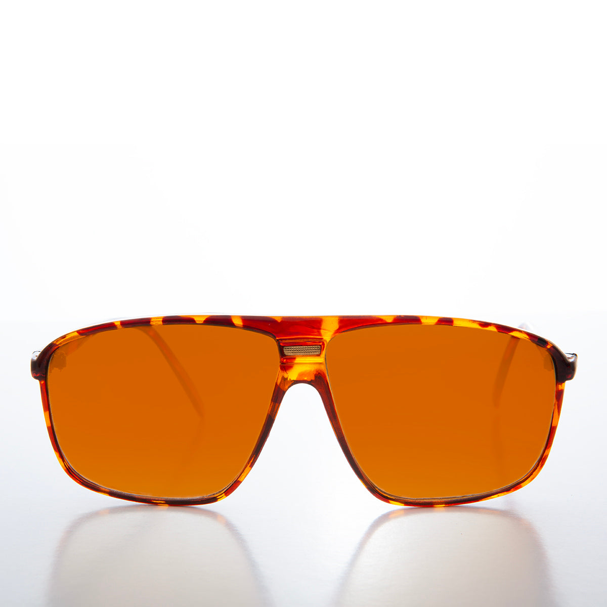 orange lens 80s aviator