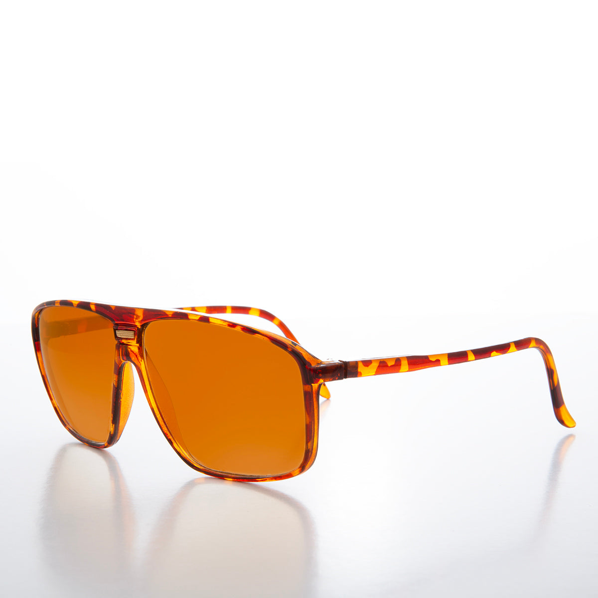 orange lens 80s aviator
