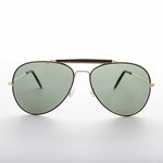 Load image into Gallery viewer, Gold Aviator Sunglass with Brow Bar 
