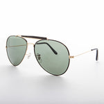 Load image into Gallery viewer, Gold Aviator Sunglass with Brow Bar 
