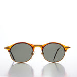Load image into Gallery viewer, 90s Gold Round Half Frame Vintage Sunglasses

