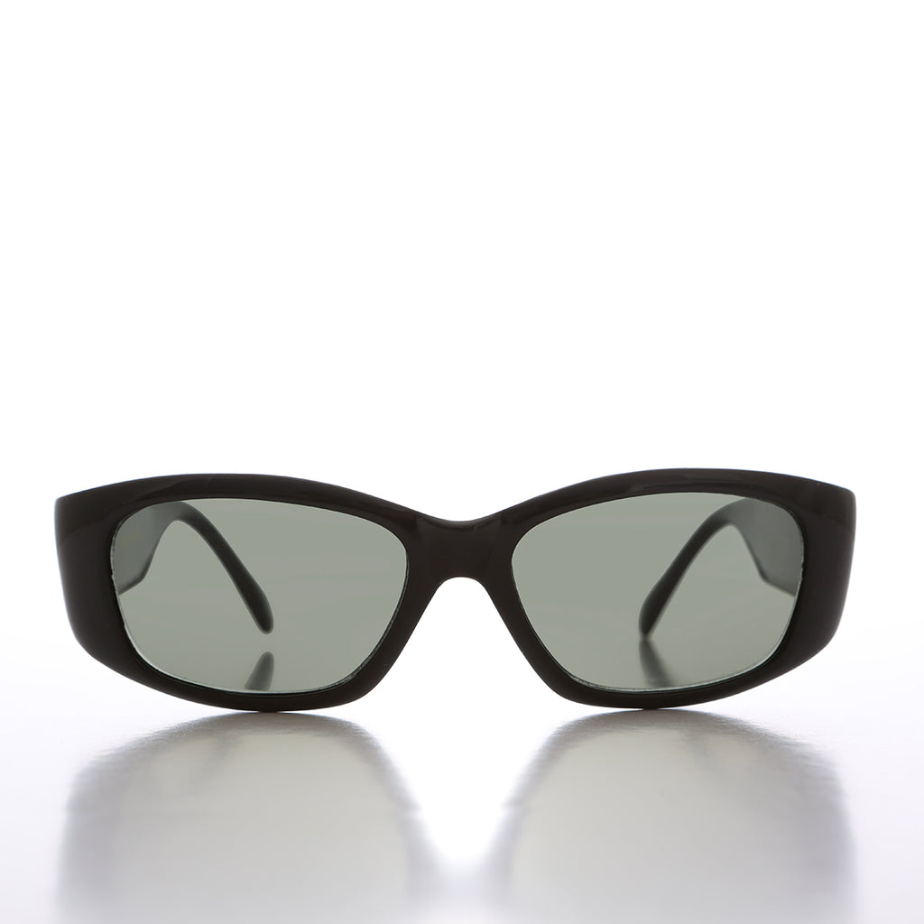 90s Bold Rectangular Wrap Style Sunglass