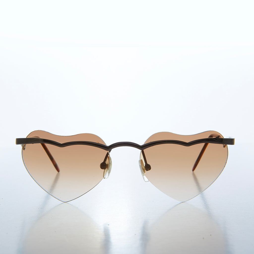 brown heart sunglasses