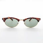 Load image into Gallery viewer, Oval Horn Rim Vintage Sunglass with Glass Lens
