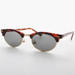 Load image into Gallery viewer, Oval Horn Rim Vintage Sunglass with Glass Lens - Shelby
