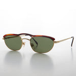 Load image into Gallery viewer, Unique Rare Brow Bar Oval Aviator Vintage Sunglass
