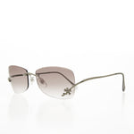 Load image into Gallery viewer, Flower Accent Rimless 90s Sunglasses 
