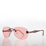 Load image into Gallery viewer, Tinted Rimless 90s Vintage Sunglasses
