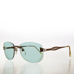 Load image into Gallery viewer, Tinted Rimless 90s Vintage Sunglasses
