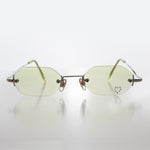 Load image into Gallery viewer, Heart Rhinestone Rimless Vintage Sunglasses
