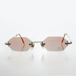 Load image into Gallery viewer, Heart Rhinestone Rimless Vintage Sunglasses
