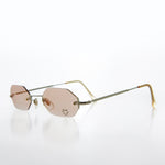 Load image into Gallery viewer, Heart Rhinestone Rimless Vintage Sunglasses
