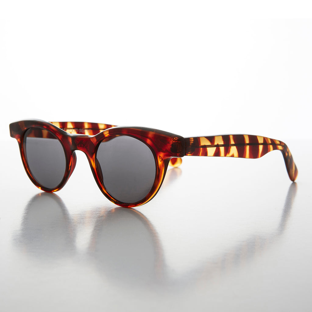 Small Round Horn Rim Preppy Vintage Sunglass Sydney Sunglass Museum