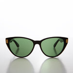 Load image into Gallery viewer, 80s Cat Eye Sunglass with Gold Accents
