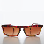 Load image into Gallery viewer, Rectangular 90s Sunglass with Gold Rim 
