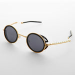 Load image into Gallery viewer, Round Side Shield Folding Sunglasses 
