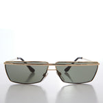 Load image into Gallery viewer, Futuristic Rectangle Gold Brow Sunglasses
