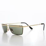 Load image into Gallery viewer, Futuristic Rectangle Gold Brow Sunglasses
