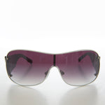 Load image into Gallery viewer, Shield Sunglasses with Mod Pattern Temples -  Trek
