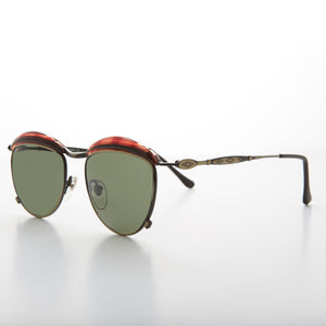 Round Art Deco Metal Victorian Vintage Sunglass 