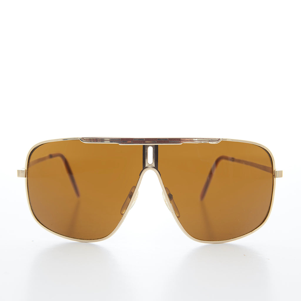 Large Square Vintage Pilot Sunglasses